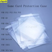 Cltgxdd - Caja de Plástico Transparente para Juegos de N64, GB, GBA, GBC, SNES, NES, Switch, Compatible con PS2, PS3, PS4, PS5, Funda Protectora