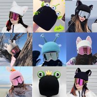 Decoración para casco de esquí, funda decorativa para casco de esquí, funda lavable para casco de snowboard, para hombres y mujeres, deportes al aire libre, bonitas fundas de punto para cascos, fundas