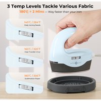 HTVRONT H1 Mini Prensa de Calor para Prensar Objetos Pequeños como Zapatos, Peluches, Gorras y Más, Plancha Portátil Pequeña
