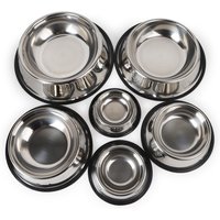 Cuenco para perro de acero inoxidable con forma de pata de calidad, alimentador antideslizante, cuencos para perros y gatos, accesorios de comida, suministros para mascotas, 6 tamaños