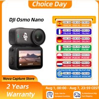 DJI Osmo Nano Bundle Standard, Cámara Compacta para Vlogs, 4K/60fps y 143 °   Sensor de 1/1.3" Totalmente Nuevo con Amplio Campo de Visión, Micrófonos Duales DJI