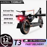 Patinete Eléctrico TODIMART para Adultos, Motor de 25 KM/H, Batería de 35 km, Batería de 36 V 10.4Ah, Patinete Eléctrico Plegable para Adultos con APP, Patinetes Urbanos