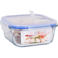 Fiambrera Hermética Quttin 750ml Cuadrada 16x16 cm con Tapa y Válvula Microondas | Pack 1, 3 o 6 Unidades | Tupper para Alimentos Libre de BPA | Recipiente de Conservación para Nevera, Oficina y