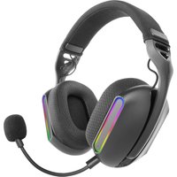 Mars Gaming MHW-PRO, Auriculares Gaming Inalámbricos ARGB Flow, Sonido 3D Envolvente 7.1, Bluetooth 5.3 + 2.4GHz + Jack 3.5mm, Diseño Ergonómico Ultraligero, Micrófono Dual, Multiplataforma, Cascos PC