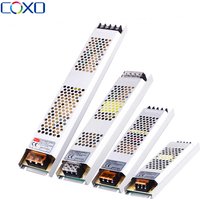 Fuente de alimentación LED ultrafina, transformadores de iluminación DC 12V 24V, 100W, 150W, 200W, controlador de AC180-260V para tiras de luces LED