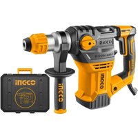 Ingco Taladro Martillo combinado 1500 W RH150028 con maletín SDS plus - Incluye 3 Brocas y 2 Cinceles
