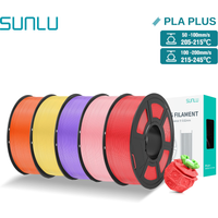 Filamento SUNLU 5KG Pla Plus 3D PLA + 1,75mm ordenamente herida buena dureza filamentos de impresora coloridos para materiales de impresión 3D FDM
