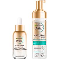 Garnier | Pack Delial Autobronceadores Mousse Autobronceadora con Agua de Coco Hidratante 200 ml + Natural Bronzer Gotas Faciales Autobronceadoras con Ácido hialurónico y Agua de coco - 30 ML