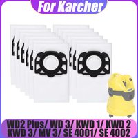 Kit de Bolsas para Polvo Compatibles con Aspiradoras Robóticas Karcher WD2 Plus, WD 3, KWD 1, KWD 2, MV 3, SE 4001, SE 4002 para Limpieza en Seco y Húmedo
