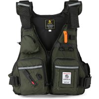 Chaleco salvavidas profesional para hombre, traje de flotabilidad, chalecos de pesca portátiles, chaleco ajustable impermeable con múltiples bolsillos para pesca en el mar, novedad de 2022