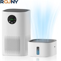 Purificador de aire con humidificador Combo para el hogar, alergias y pelo de mascotas, fumadores en el dormitorio, filtro HEPA verdadero H13, 2 en 1
