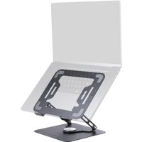 Mars Gaming MA-RSN, Soporte para Portátiles y Tablets hasta 17", Ajuste en Altura + Inclinación + Rotación 360º, Stand Estructura Acero, Almohadillas Antideslizantes, Diseño Plegable Portátil, Soporte
