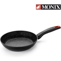 Monix Titan Rock - Sartén antiadherente aluminio forjado negra efecto piedra. Para gas cocina de gas, vitrocerámica e inducción