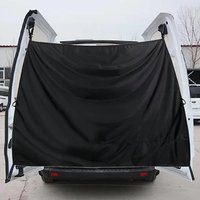Cortinas de privacidad para puerta de caravana con ganchos, para ducha exterior, visera parasol de tela pura, accesorios para coche