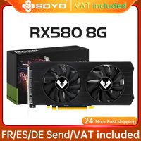 Tarjetas gráficas SOYO Radeon RX580 8G GDDR5, tarjeta de videojuegos, memoria PCIE3.0x16, componentes de computadora de escritorio, AMD RX 580 8G