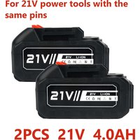 Batería de iones de litio recargable de alta capacidad, 2 uds., 21V, 4000mAh, Compatible con taladros, motosierras y recortadoras de la serie Makita