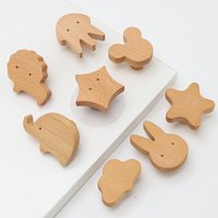 Tiradores de Madera para Puertas, Manijas de Muebles de Madera con Forma de Animales para Habitaciones Infantiles, Perillas para Armarios y Cajones, Tiradores para Cocina y Guardarropas