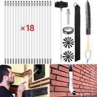Kit de Cepillos Multifunción para Limpieza de Chimeneas, Kit Flexible para Limpiar Chimeneas, Adecuado para Chimeneas, Conductos de Campanillas, Paredes de Calderas, Ventilaciones de Secadoras, Kit