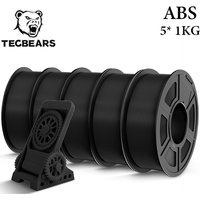 Filamento para impresora 3D TECBEARS ABS, 5 kg/5 rollos, ABS 1,75 mm ±0,02%, sin burbujas, alta resistencia, compatible con la mayoría de las impresoras 3D FDM de AU DE