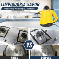 Limpiador de Vapor Portátil 450 ml 3,5 Bar con 8 Accesorios, Limpiador de Alta Presión para Cocina, Baño, Coche, Sofás, Azulejos y Alfombras, Elimina Grasa y Manchas sin químico
