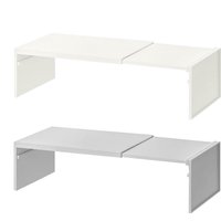 Estante de cocina retráctil, apilable, con almacenamiento vertical en capas, para gabinetes de almacenamiento, fregaderos, zapateros y armarios.
