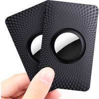 Paquete de 2 fundas tipo billetera para Apple Airtag, funda fina de tamaño de tarjeta para soporte de etiqueta de aire, monedero, rastreador GPS, soporte localizador Airtag