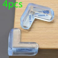 Protector de silicona transparente de seguridad para niños, cubierta de protección para las esquinas de las mesas, goma de silicona líquida anticoll, 4 Uds.