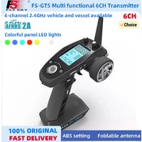 FlySky FS-GT5 FS GT5 2,4G 6CH RC transmisor de Radio con receptor de FS-BS6 para vehículos orugas coche barcos tanque juguete de carreras