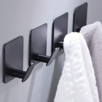 Ganchos para ropa de baño de 2 piezas/4 piezas, ganchos de pared adhesivos, toalleros de acero inoxidable, herrajes para baño y cocina, ganchos multiusos