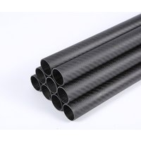 Tubo de fibra de carbono mate de sarga, accesorios para drones, OD4mm8mm12mm20mm30mm40mm50mm de longitud 500mm, corte CNC de fábrica, 2 uds.