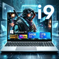 Laptop para Juegos 2026, Intel Core i9 10980HK/i3-6100U, Windows 11 Pro, PC Gamer, 16GB RAM, 1TB M.2 SSD, Desbloqueo por Huella Dactilar, Retroiluminación, Laptop de Oficina
