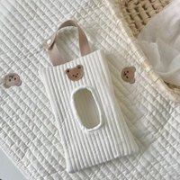 Accesorios para cochecito de bebé, estuche de toallitas húmedas, caja de pañuelos con tapa, edredón, cubierta de toalla sólida, bolsa colgante para carrito para recién nacido
