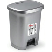 Cubo de basura de 8L con pedal y tapa | Contenedor de residuos para baño, dormitorio y oficina | Esencial para espacios reducidos