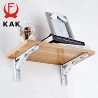 KAK 2 soportes de estante plegables, soporte de estante plegable de acero inoxidable resistente para mesa de trabajo, soporte DIY para ahorrar espacio