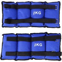 Pesas Para Tobillos y Muñecas ajustables de 1-4kg, Lastres Doble Correa Ajustables, pesas con velcro para Fitness, Ejercicio, Gym,Pesas, Gimnasio, Tobillera, Muñequera.