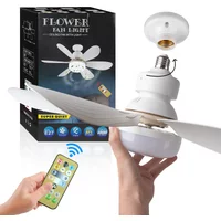 Ventilador de techo LED 40W E27 con control remoto para atenuación, adecuado para sala de estar, estudio, uso doméstico, 85-265V