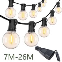 Guirnalda de luces LED para exteriores de 110V/220V, guirnalda de hadas para Patio, lámpara para boda, calle, Camping, jardín, decoración de fiesta