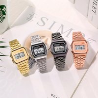 Relojes deportivos de oro rosa para niños y mujeres, Reloj despertador de estilo Retro con pantalla Digital electrónica, Reloj masculino