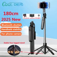 COOL DIER Nuevo trípode para cámara de teléfono inteligente, soporte para trípode con obturador Bluetooth, soportes inalámbricos para palo selfie con soporte para teléfono