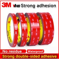 Pegatinas adhesivas de doble cara VHB 3M, cinta de esponja adhesiva fuerte para coche VHB, impermeable, sin marcas, pared fija de alta viscosidad.
