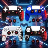 Funda Protectora de Silicona con Diseño de Araña para Control de PS5, Protección Anticaídas, Antideslizante, con Tapas para los Joysticks
