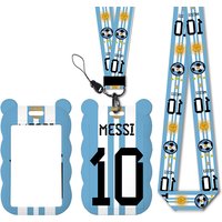 Diseños deportivos de fútbol, cordones argentinos, soporte para tarjeta de identificación, correa, tarjeta de trabajo, tarjetero de acceso de autobús, llaveros, accesorios