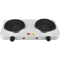 Cocina Electrica 2 Placas de Cocción, Doble, Hornillo Eléctrico de 2000W para Cocinar en Camping, Antiadherente, Configuración Variable de Calor,Envio desde España