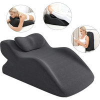 Almohada de Cuña 30 ° &60 °   Almohada de Cama Ergonómica Ajustable para Reflujo Ácido, Ronquidos, Embarazo, Soporte para Espalda y Piernas, Funda Extraíble